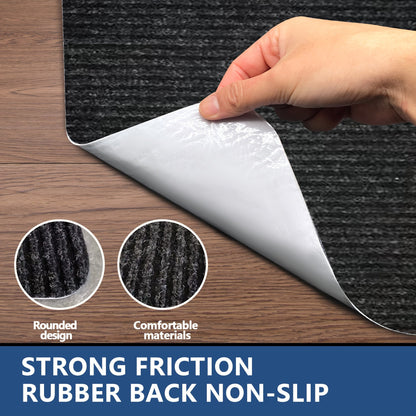 Ultra-absorbent 1pc door mat with non-slip backing - Long-lasting and machine washable to combat dust, water, and sand - Ideal for main entrances, back doors, bedrooms, kitchens, and offices.