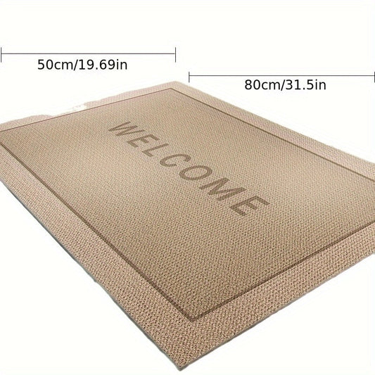 Durable Indoor Rug for Home Entrance - Elegant Modern Minimalist Doormat with Polyester Fiber Absorbent Non-Slip Welcome Mat, Hand Wash Only