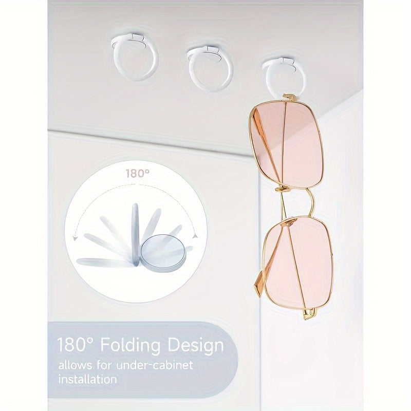 Wall mounted eyeglasses holder for display, organize and hang up to 4 pairs of glasses.