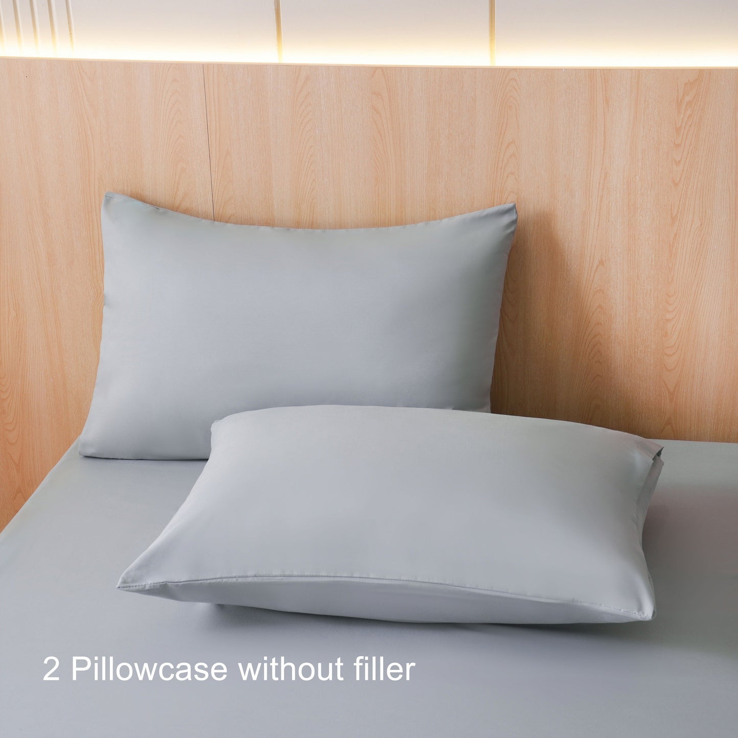 Two pieces of solid color pillowcases made of 90GSM polyester, a must-have for home use. These pillowcases are skin-friendly, comfortable, and have a moderate thickness. They are machine washable and feature a new 2024 style, perfect for all seasons.