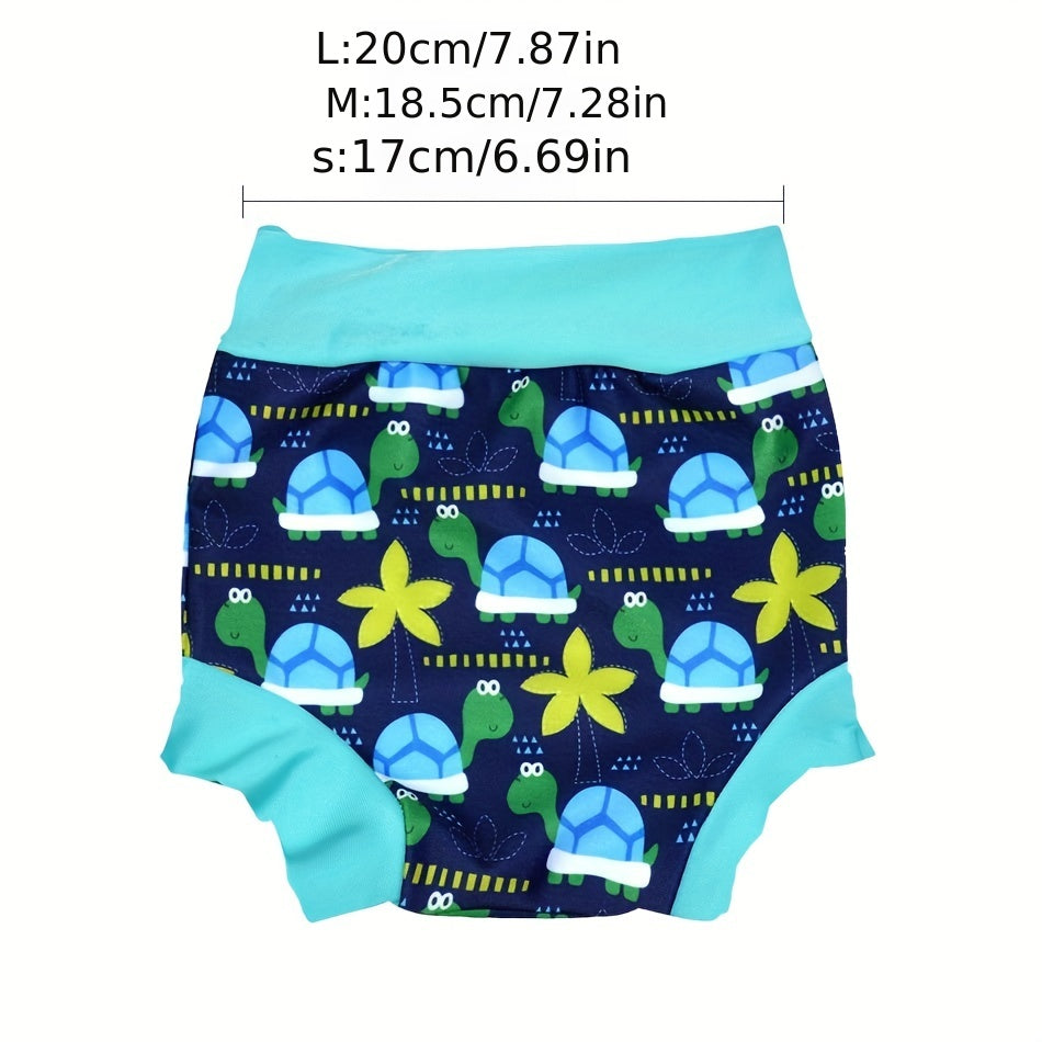 High Waist Leakproof Swimming Diaper for Newborns with Kids' Printed Swimwear - Perfect Gift for Halloween, Thanksgiving, and Christmas