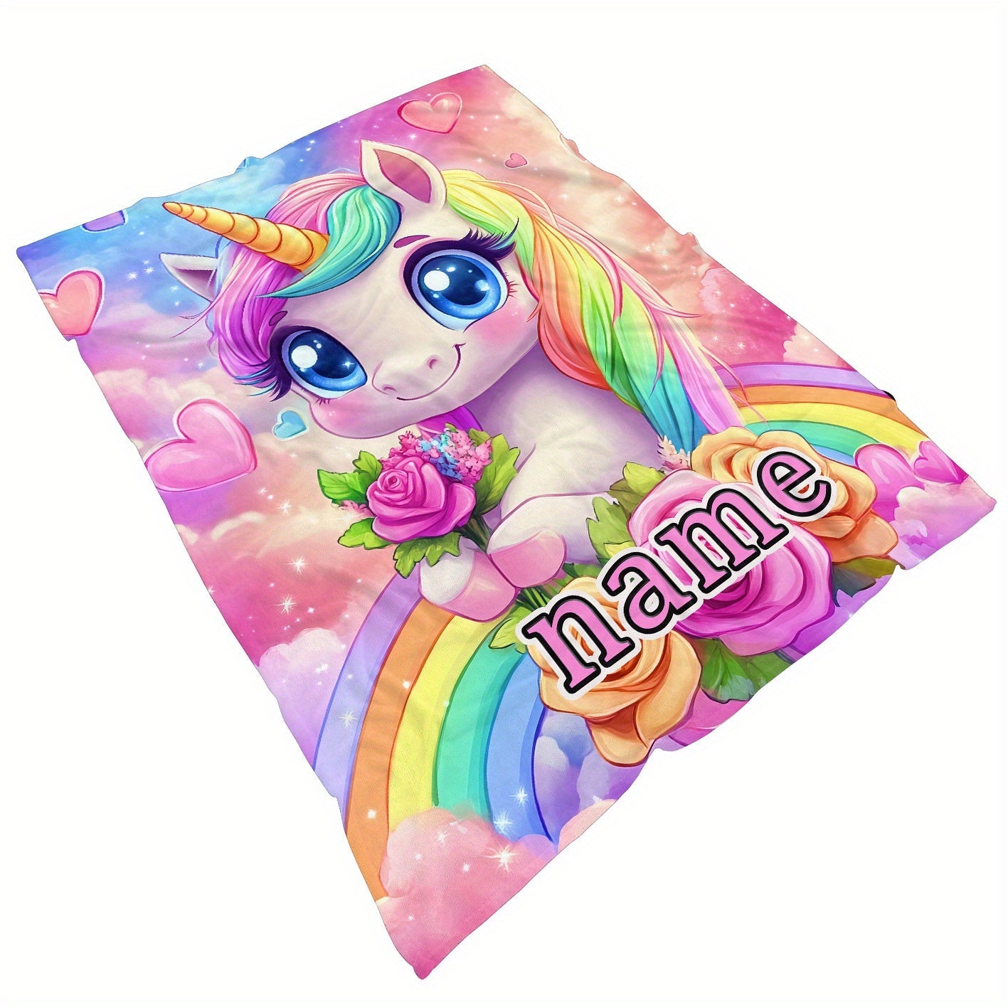 Personalized Name Mythical Creature Design Blanket - High Definition Print, Perfect for Sofa, Bed, or Travel - Custom Fleece Blanket, Soft and Cozy - Great Gift for Loved Ones.