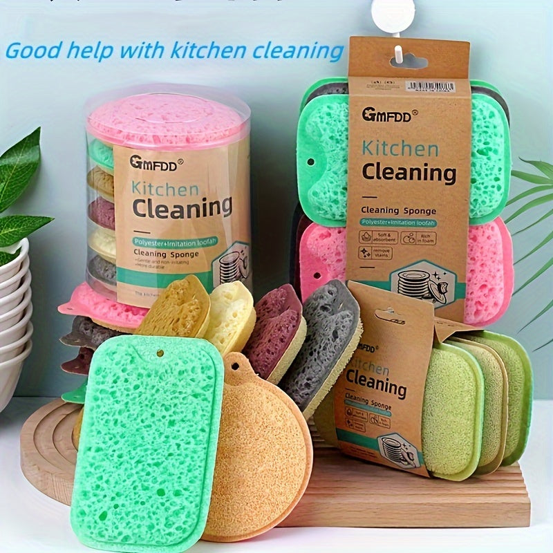 Set of 5 Multi-Purpose Magic Sponges - Dual-Sided with High-Density Foam for Cleaning in the Kitchen and Bathroom, Ideal for Stain Removal