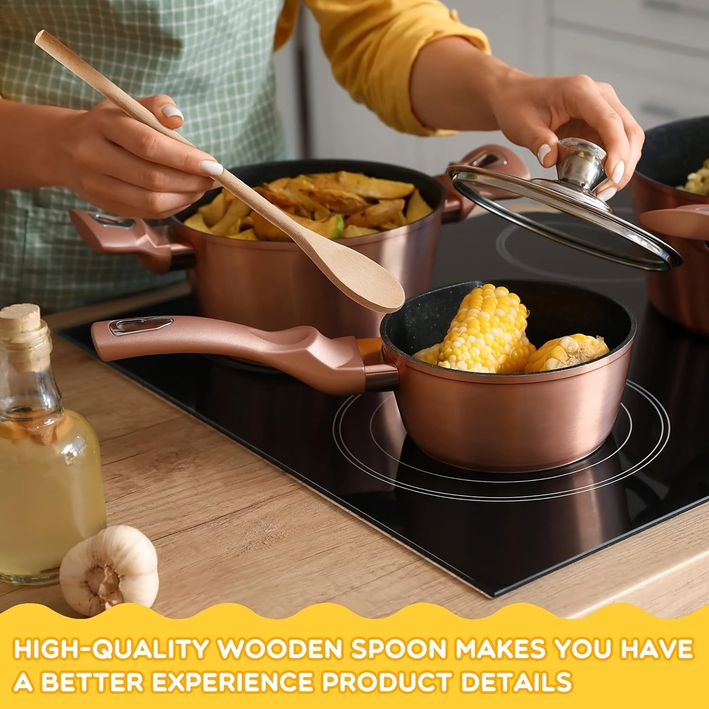 40 pieces of 30.48 cm long handle wooden kitchen spoons, perfect for cooking, mixing, baking, and wine serving. Made of high-quality wood, great addition to your kitchen utensil collection.