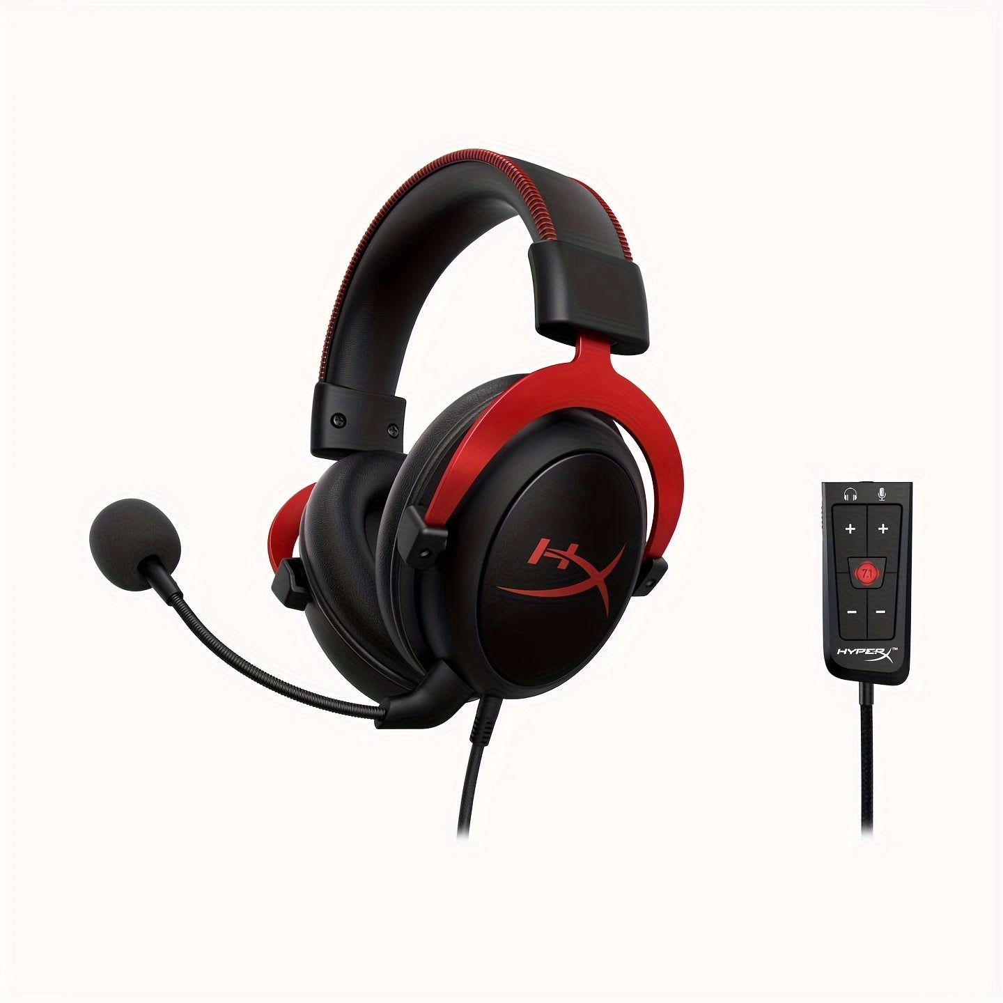 Наушники HyperX Cloud2 Hurricane 2 с звуковой картой - игровая гарнитура для киберспорта