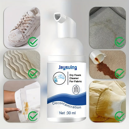 Foam dry cleaning agent for removing stains from curtains, carpets, and household items, including yellow stains on clothes and stubborn stains on down jackets.