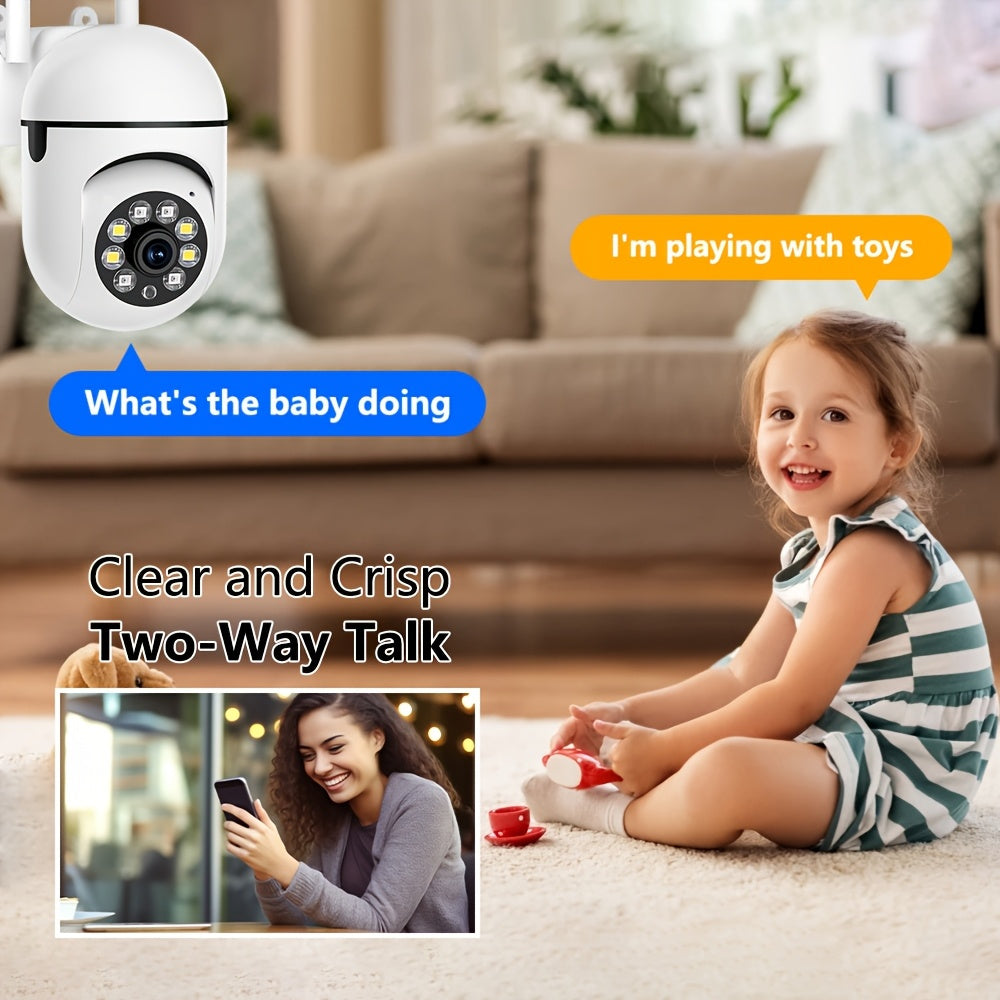 Upgrade your security with the WJG 2pcs HD 1080P WiFi Security Cameras. These wireless cameras feature night vision, two-way audio, pan/tilt/zoom, and motion tracking for indoor/outdoor use. Perfect for monitoring your home and pets, trust WJG for