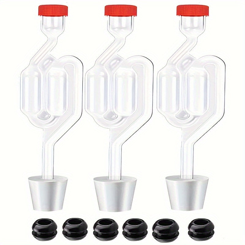 1 set of double bubble air locks for brewing beer and wine fermentation.