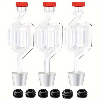 1 set of double bubble air locks for brewing beer and wine fermentation.