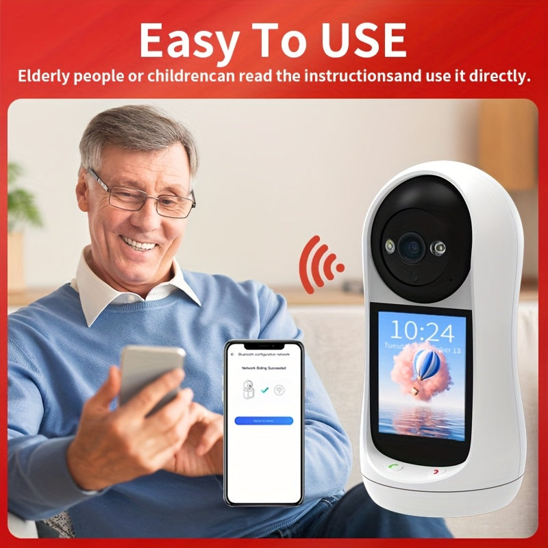 Easily set up your home security with the 1pc SmartGuard Wireless Monitor. This 1080p HD Round Video Surveillance Camera features Two-Way Audio, Wi-Fi Enabled, and is USB Powered. Compatible with smartphones, this camera is made of ABS material and does