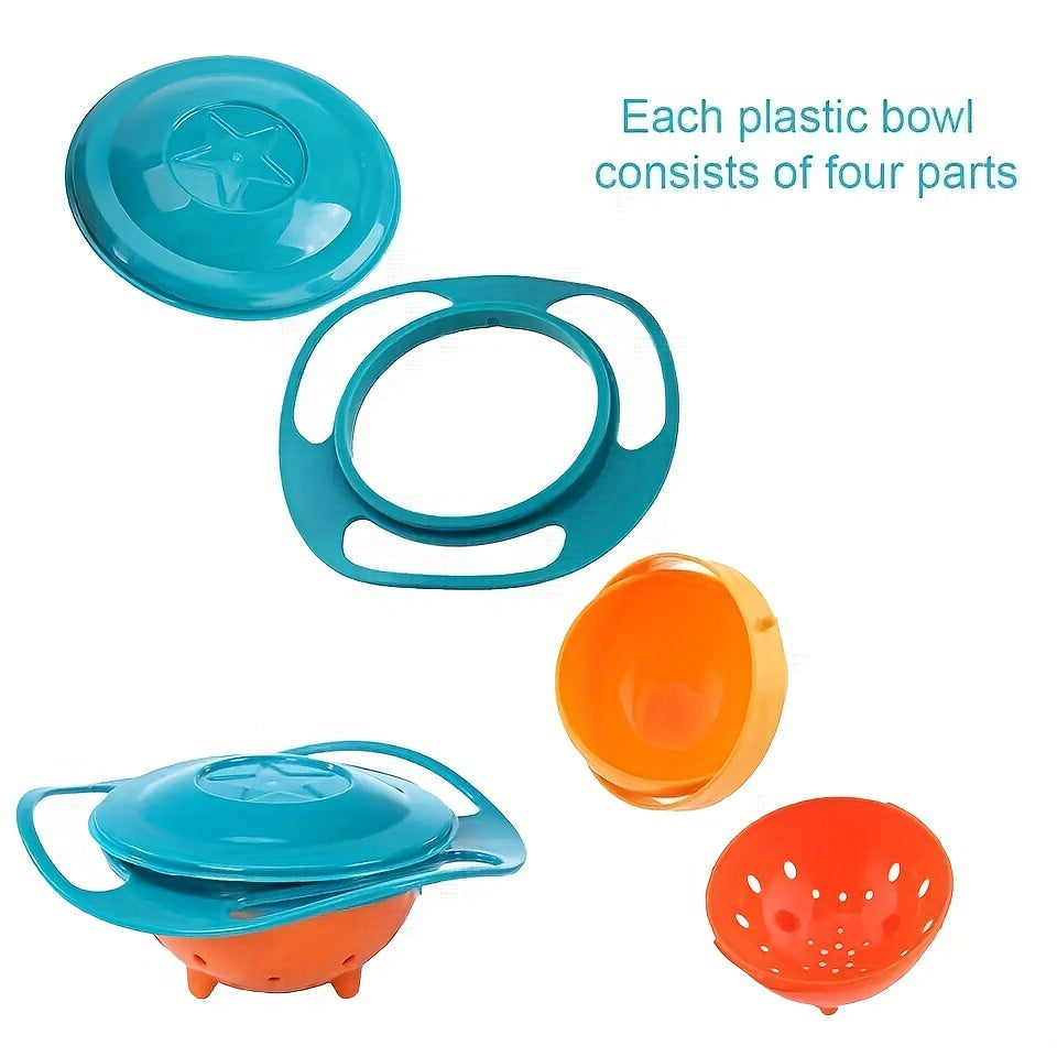 The perfect gift for Halloween, Christmas, Thanksgiving, or Easter - a versatile 360-degree rotating baby feeding bowl for mixing salad, soup, fish, fruit, rice, and sugar.