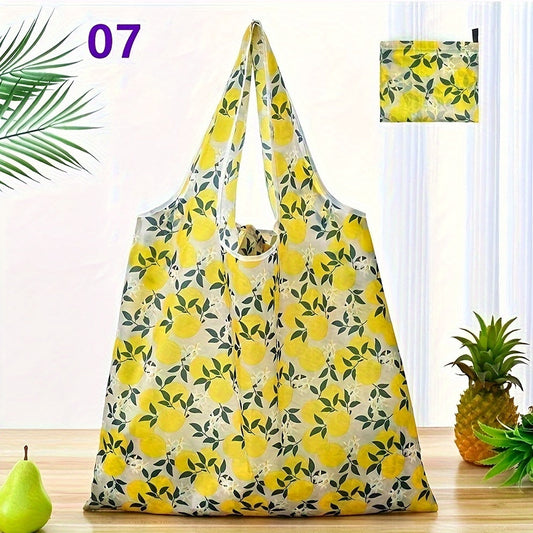 This shopping bag is designed to be convenient for all your needs, with a foldable and portable design that is also fashionable. It is waterproof and durable, with a large capacity perfect for supermarket shopping, traveling, and storing items such as