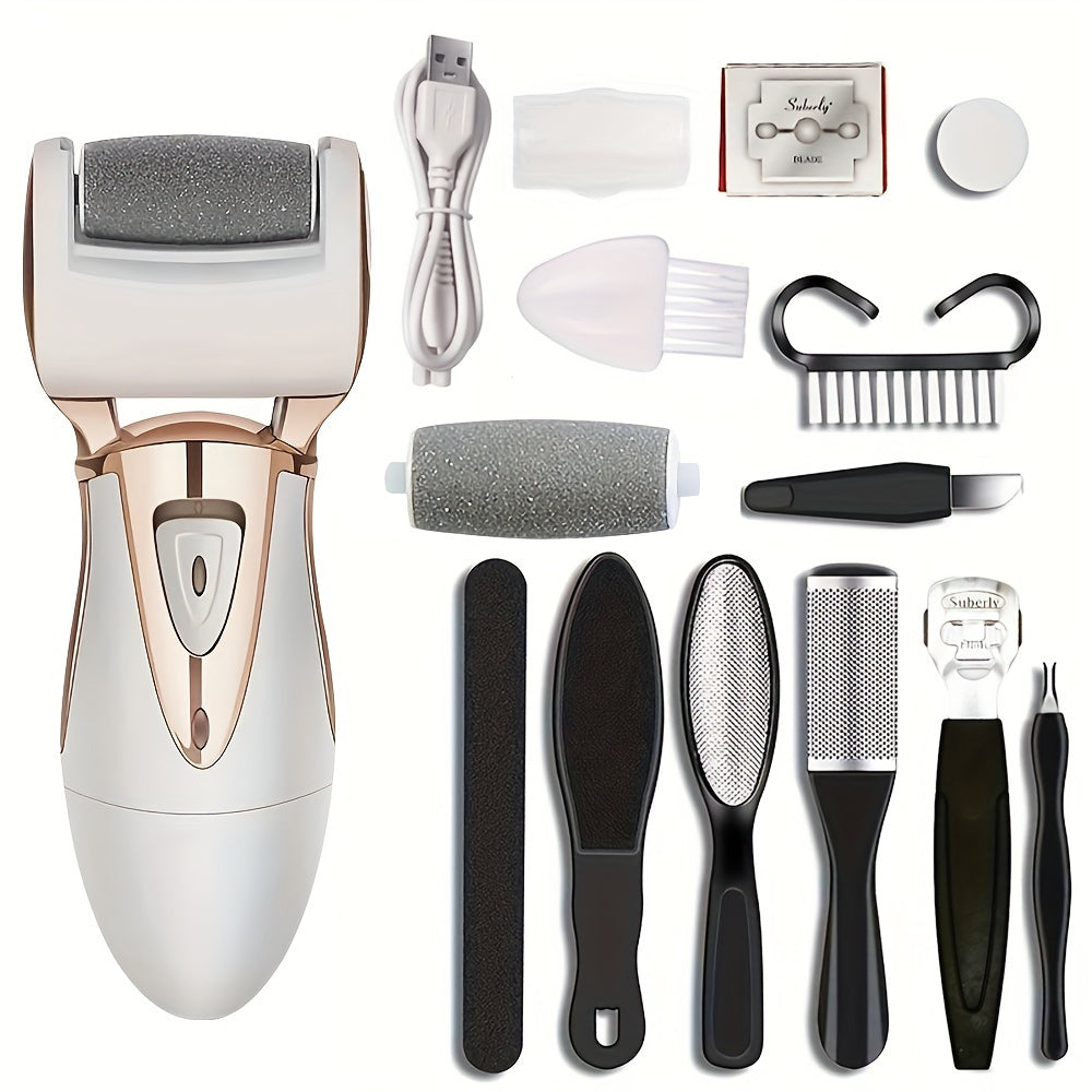 GERTZY Rechargeable Electric Foot File - USB Powered Callus Remover Kit with Nickel Battery for Smooth Feet.