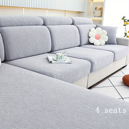 Thick Jacquard sofa cushion cover with elastic-band, perfect furniture protection for bedroom, office, or living room.