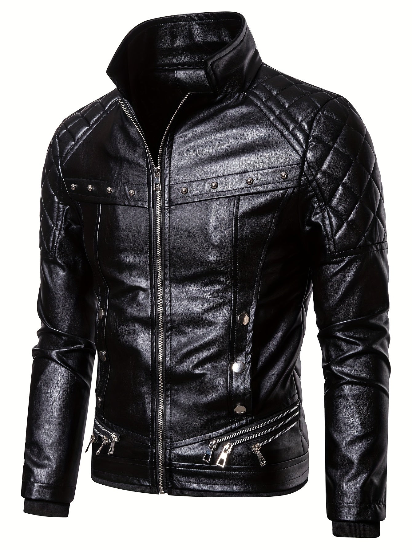 Middle Eastern style Men's jacket with detachable fur collar.