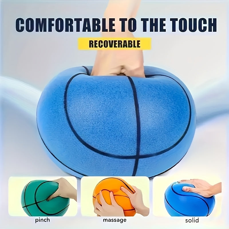 7.09-inch silent basketball suitable for outdoor and indoor play, perfect gift for birthdays, holidays, and camping.