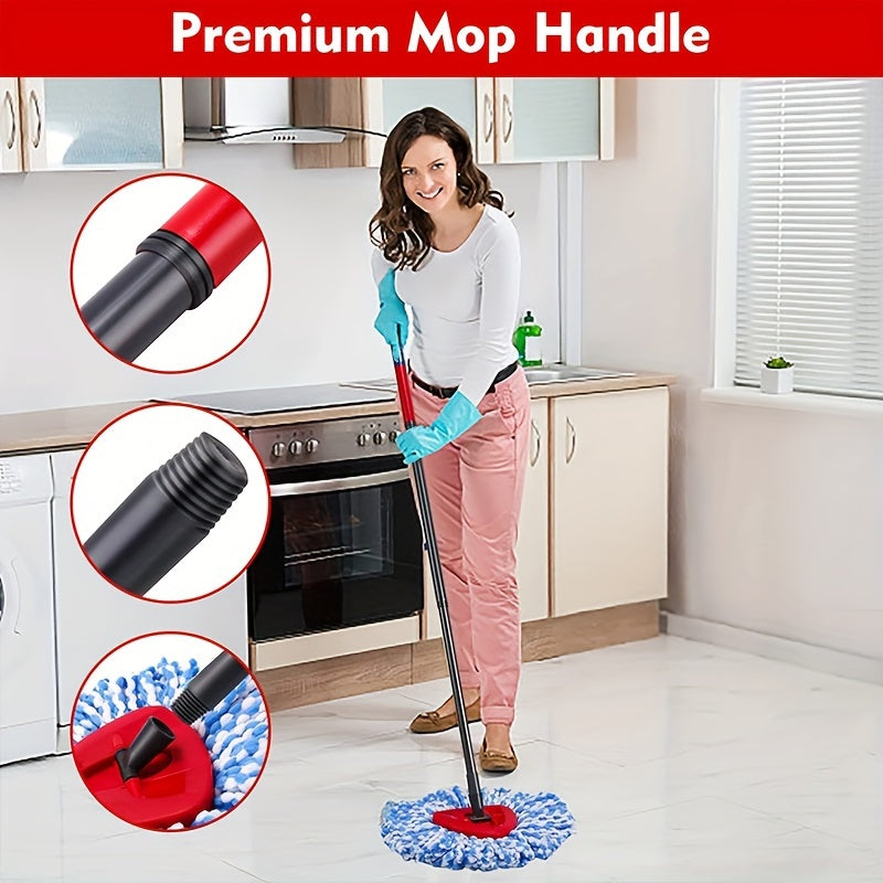 Telescopic 3-Section Mop Handle Replacement with Cleaning Supplies and Accessories