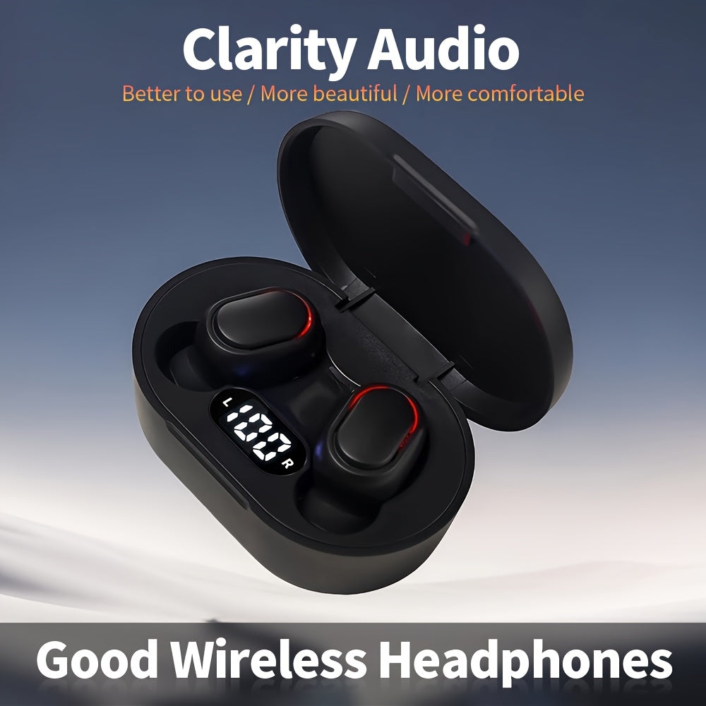 New Wireless Earphones Headphones with LED Display Touch In-Ear TWS Wireless Earbuds for Sports, Music, and Gaming on IOS/Android in 2025.