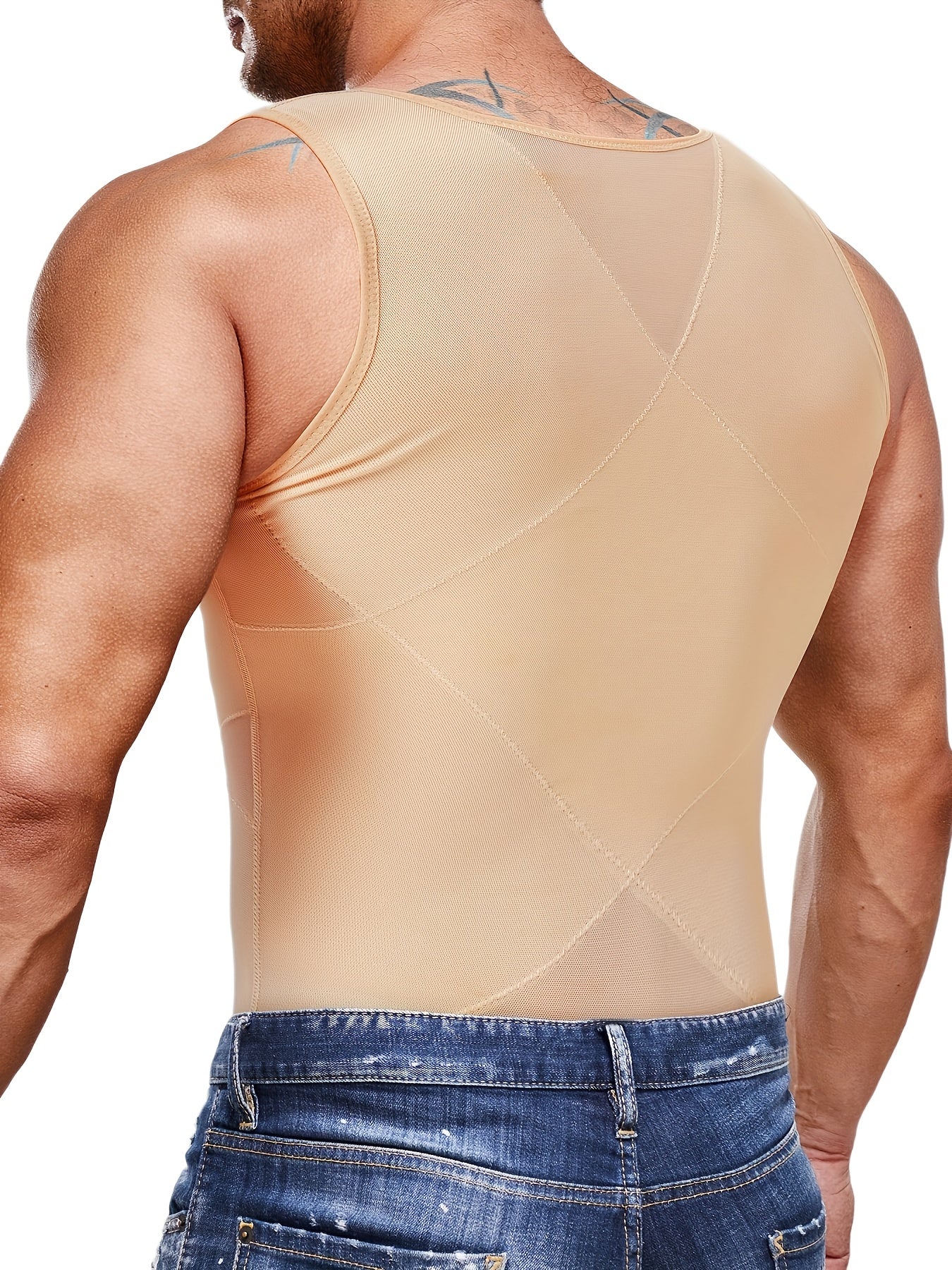 Compression shirts for men, slimming, breathable tank top.