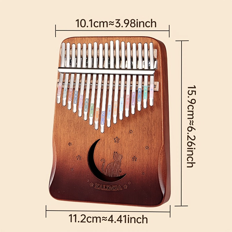 Easy-to-learn 17-tone thumb piano kalimba, perfect birthday gift and popular musical instrument for beginners.