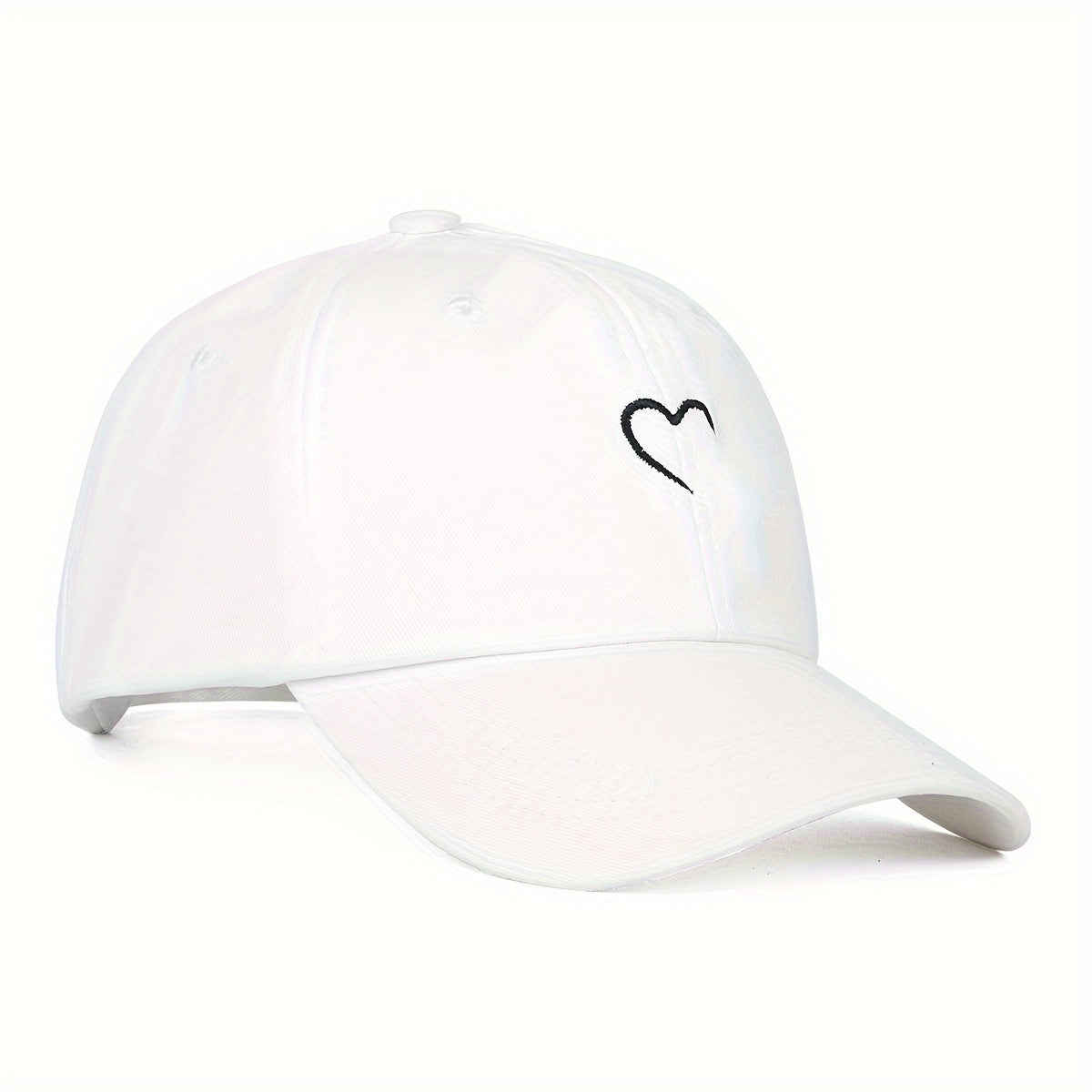 Women's adjustable baseball cap with embroidered heart - great for everyday and special events.