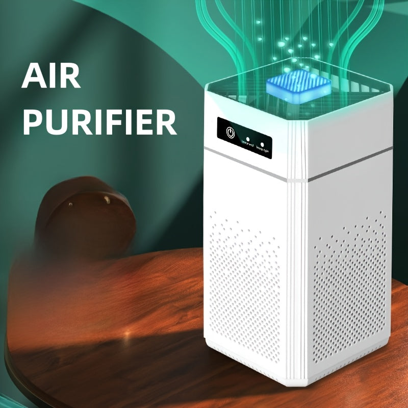 USB-Powered Air Purifier with 3 Odor Elimination Levels - Ideal for Home, Office, Bedroom, and Desktop.