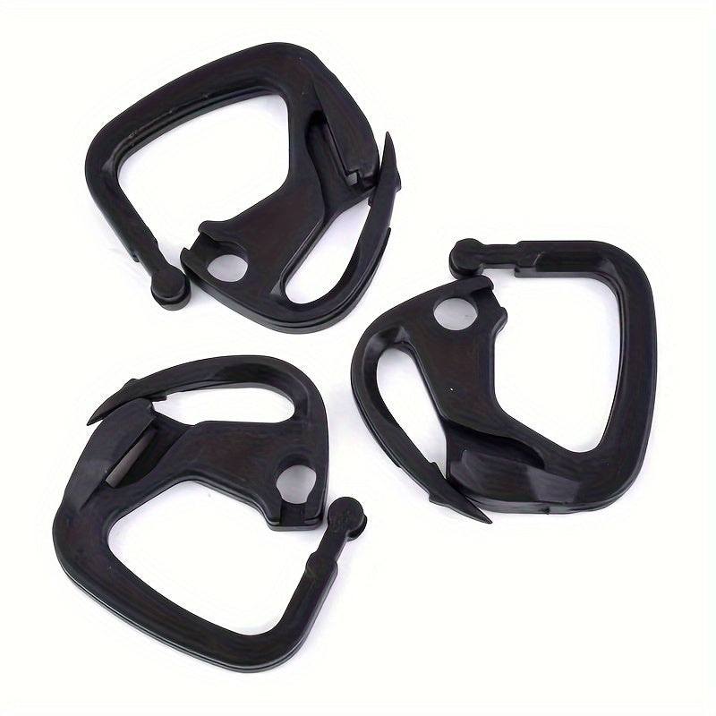 Set of 30 Black alloy and plastic curtain line hooks for greenhouse sunshade system