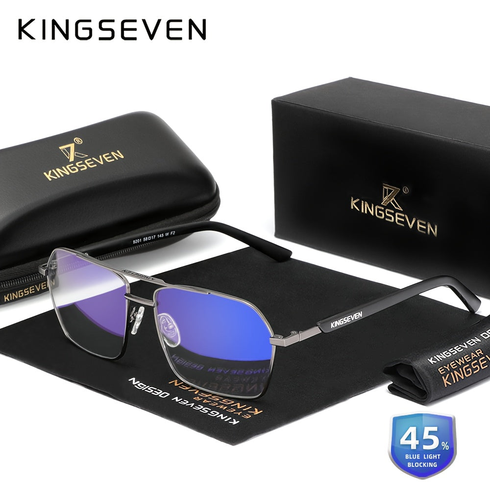 Kingseven 1pc Blue Light Blocking Glasses for Women & Men, Suitable for Computer, TV, Phone & Gaming, Decorative Glasses" - Kingseven's blue light blocking glasses are suitable for both men