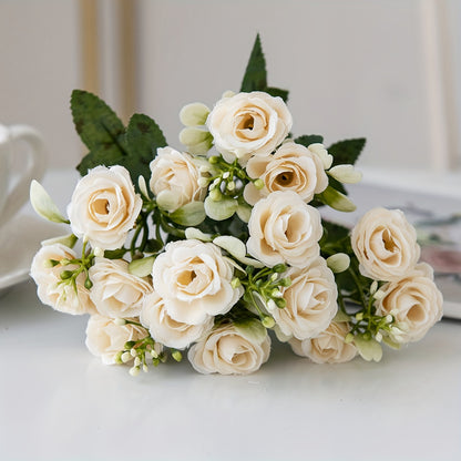 1/3 premium artificial rose flowers for wedding and party decor.