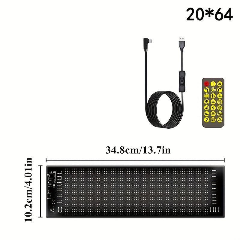 Wireless LED Matrix Panel Sign with USB Power, APP Control for DIY Programmable LED Sign, Easy Installation and Durable