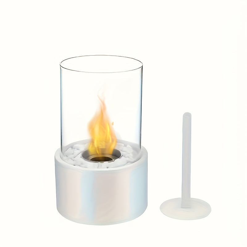 One piece of the Desktop Alcohol Fireplace Light is a portable outdoor metal fireplace light. This indoor stainless steel small portable heating stove features a round glass design, creating a cozy patio atmosphere fireplace that is perfect for home