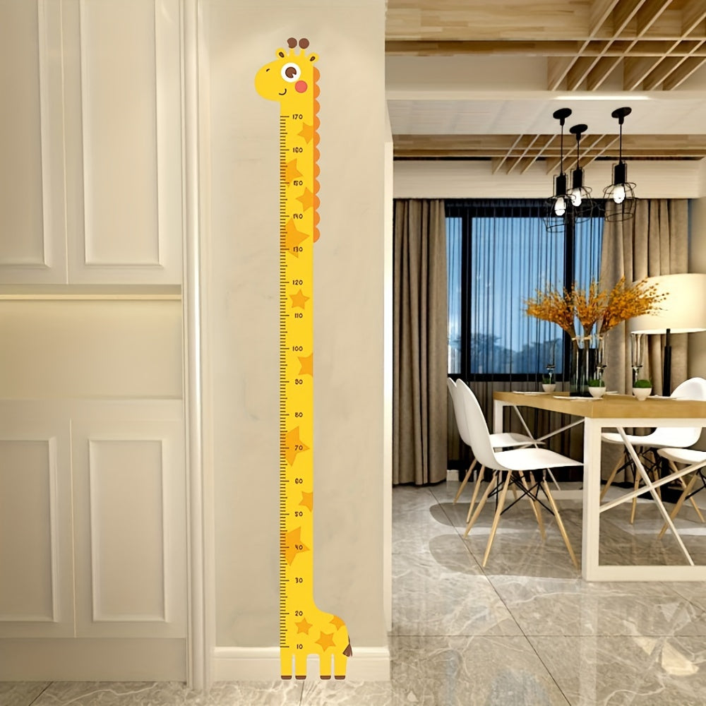 Unicorn giraffe dinosaur height wall sticker, creative cartoon measuring ruler, self-adhesive decoration.