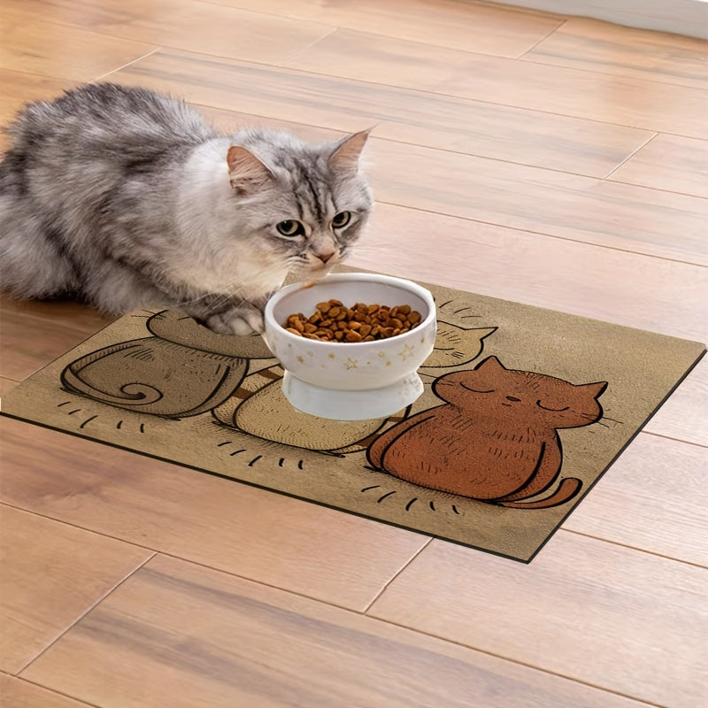 1pc Cute Cat Pet Placemat for Cats and Dogs, Suitable for All Seasons and Easy to Care.