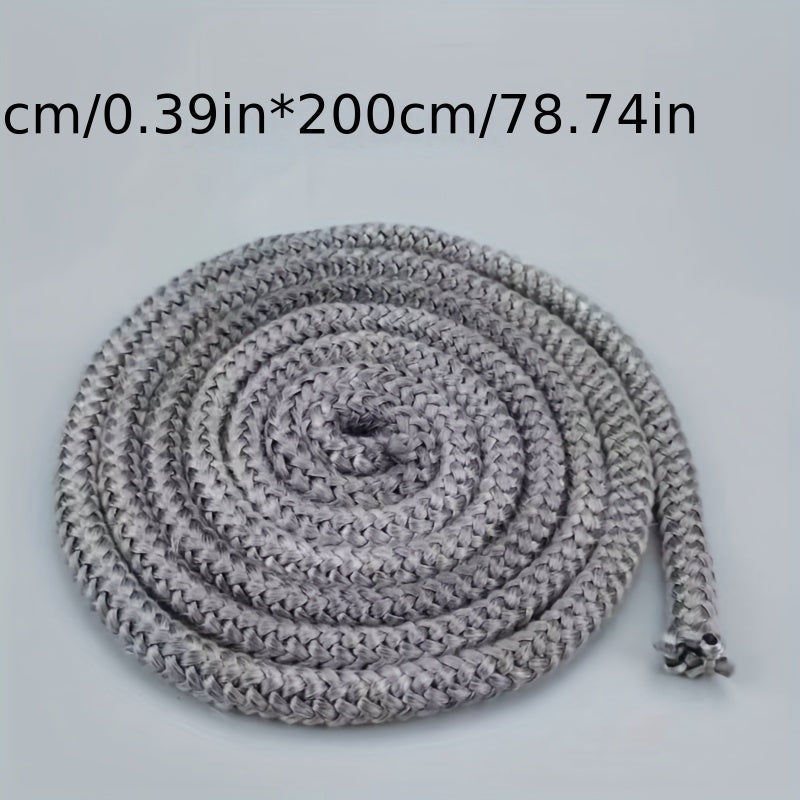 Essential Heat-resistant Seal Rope Gasket for Wood Stove Doors - Available in 6/8/10/12mm Sizes, 2m Length - A Must-Have Accessory for Home Kitchens for Effective Heating & Cooling