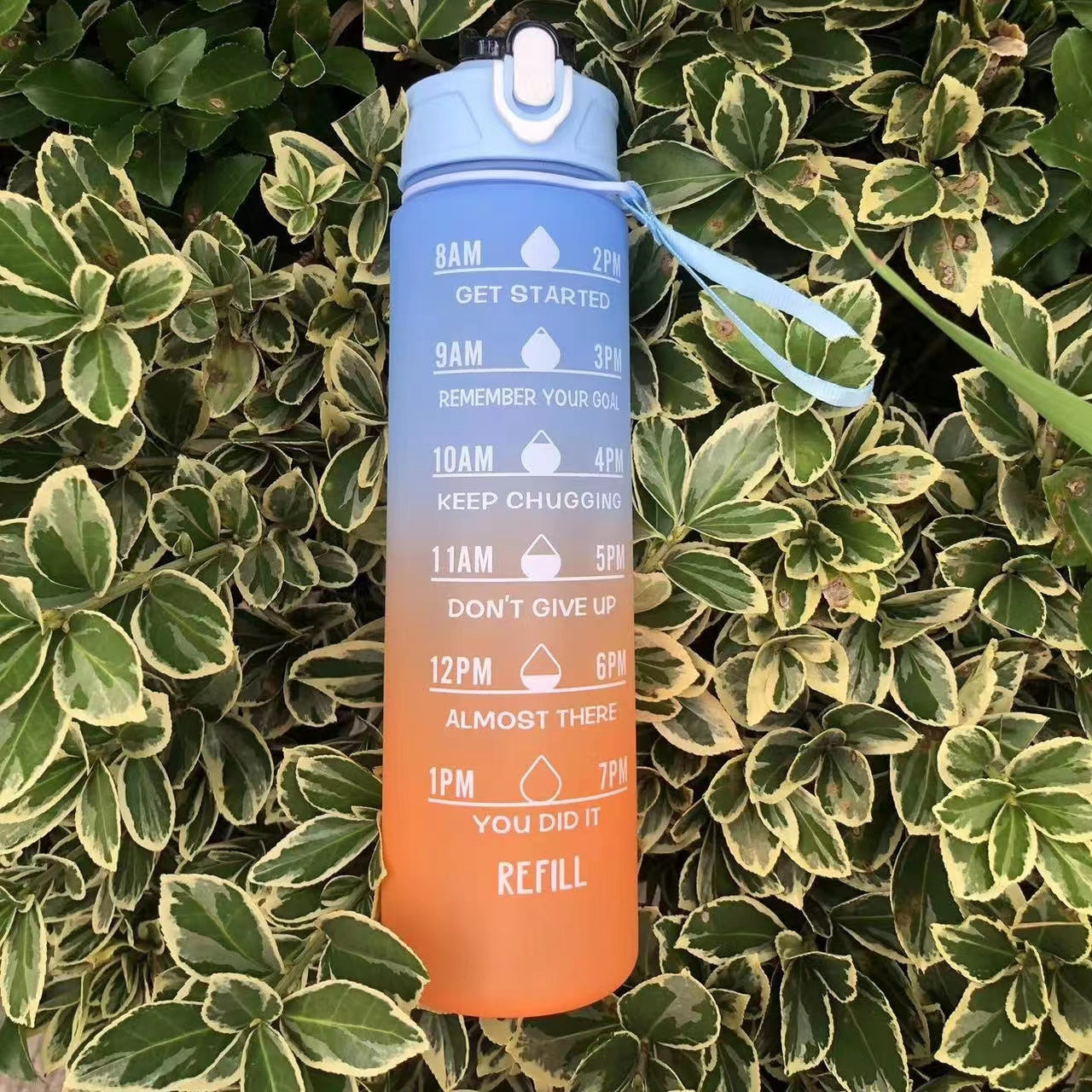 1 leakproof BPA free motivational water bottle, perfect for camping, hiking, fitness, and home use. Ideal as a birthday or back to school gift.