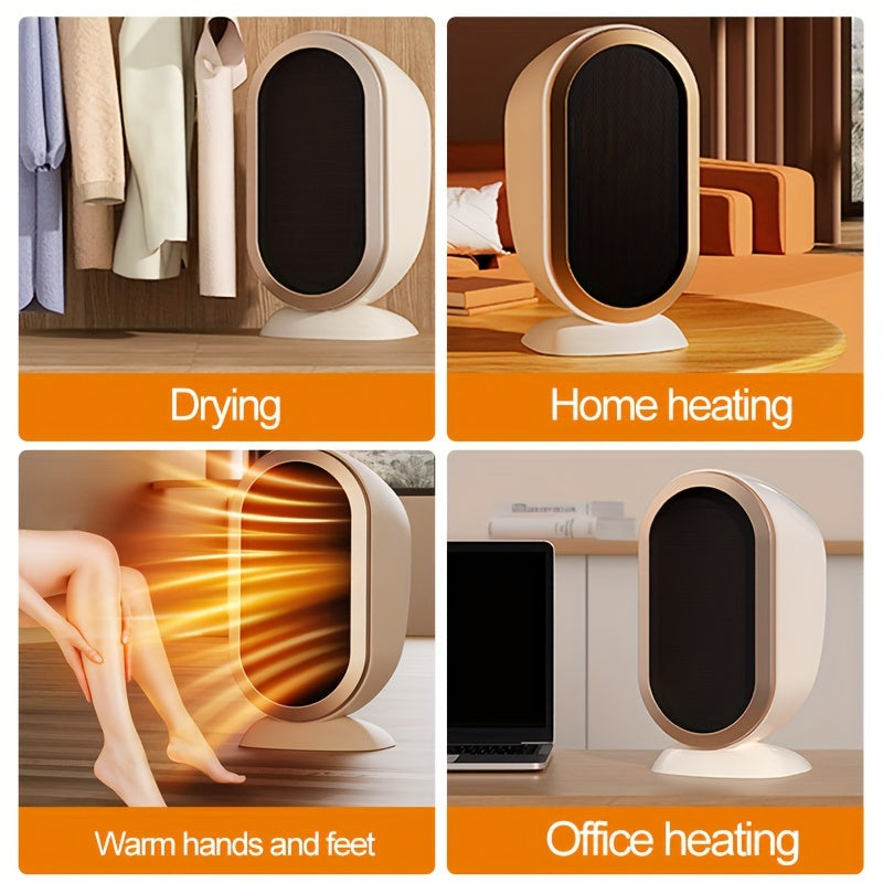 Stay warm and cozy with the 1pc Portable Pedestal Heater. This 1200W PTC Ceramic Fan Heater features a thermostat for fast heating in your home, office, or bedroom. Made with a combination of metal and plastic materials, this heater operates