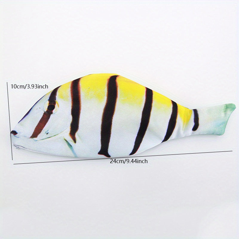 Simulated crucian pencil bag shaped like a salt fish with zipper, casual funny handbag gift.