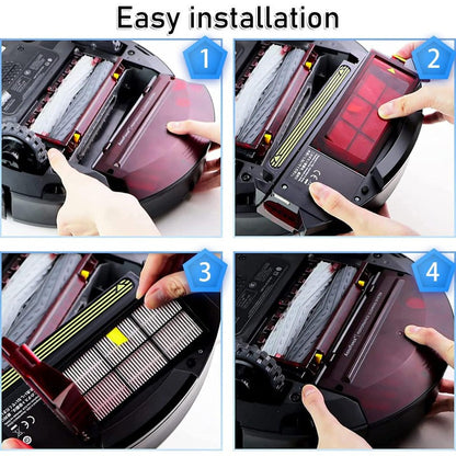 Get your hands on this set of 11 replacement parts for Irobot 800 and 900 Series vacuum cleaners. It includes additional cleaning brushes that are compatible with models 805, 860, 870, 871, 880, 890, 960, and 980.