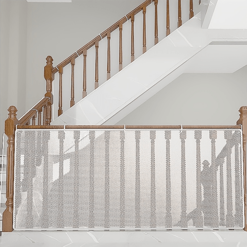 Childproof Balcony Net for Stair Safety - Baby Railing Net, Banister Mesh Guard