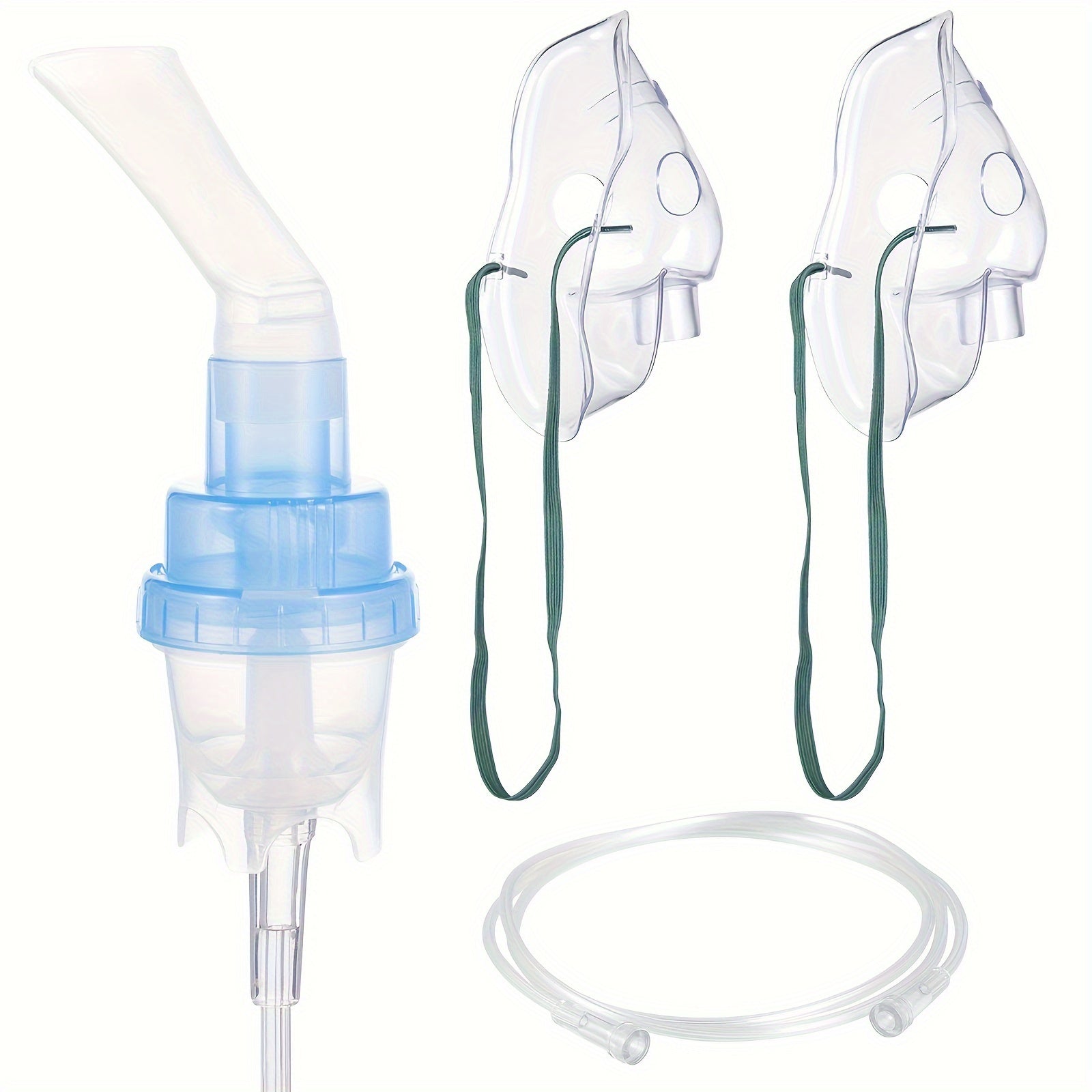 Non-electric, battery-free respiratory aid accessories for nebulizers and home treatment devices.