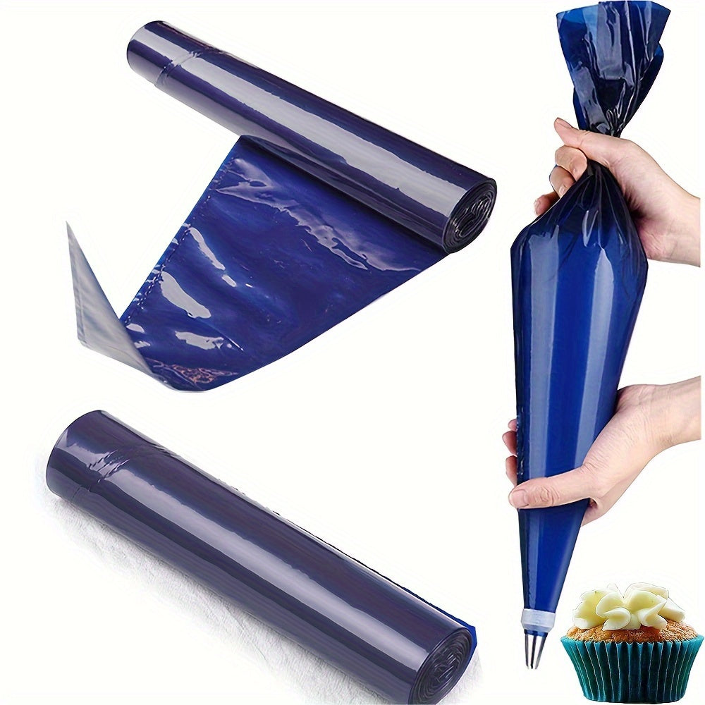 50 pieces of heavy duty piping bags (53.34cm) for icing and frosting, made of disposable thickened plastic. Perfect for DIY cookie making, cake decorating, and baking tools. These kitchen gadgets and accessories are essential items for any home kitchen.