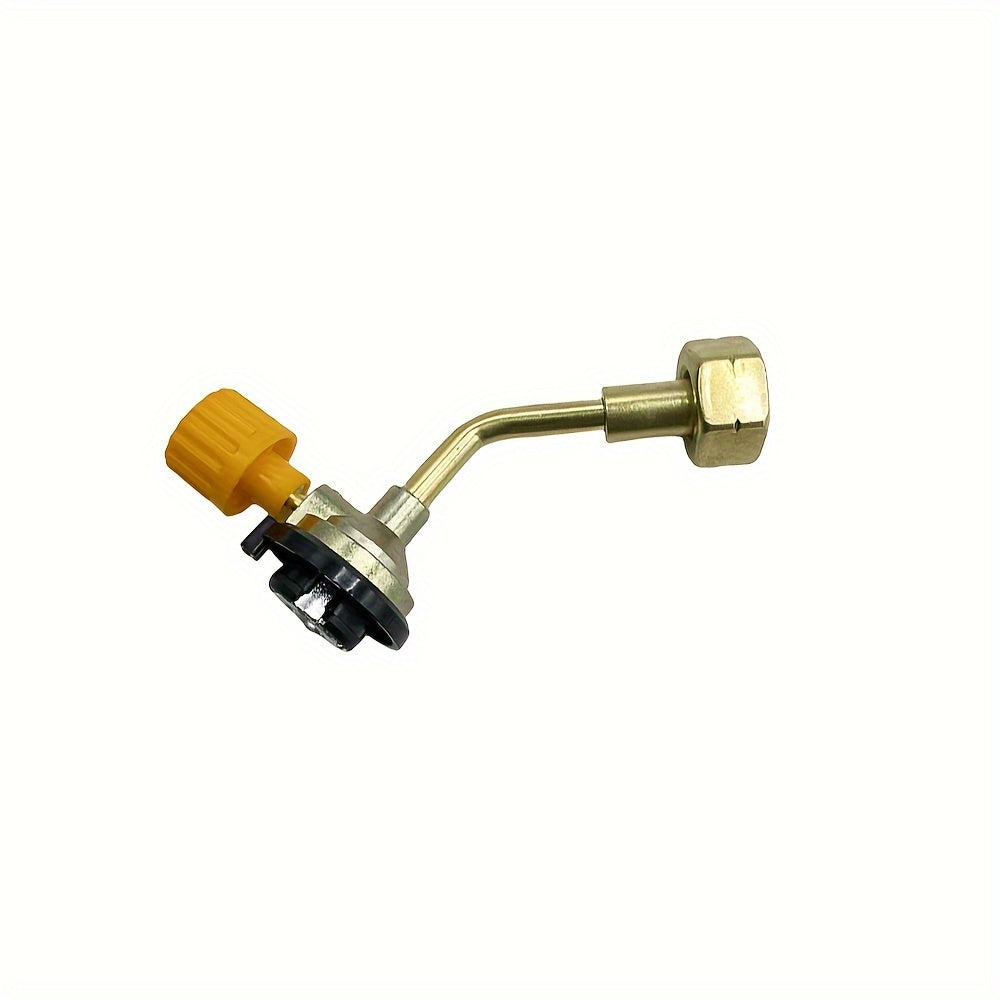 Adapter valve for direct refilling of camping gas butane cylinders