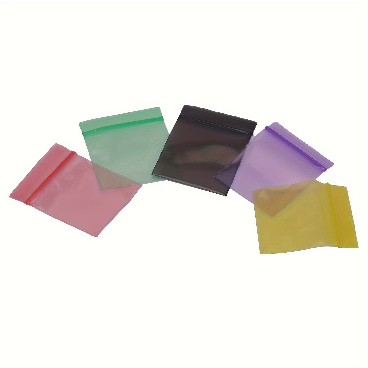 100 pieces of storage bags, featuring double-sided 10 silk thickened self-sealing bags. These reusable small packaging bags measure at 4*4.5cm/1.57*1.77inch and are perfect for storing keys, buttons, pills, and small items. Ideal for kitchen organizers