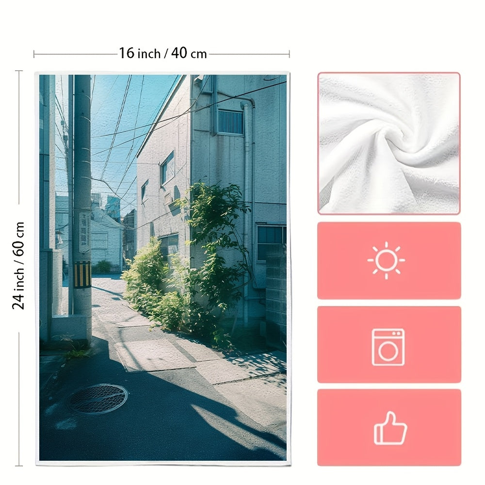 This pair of ultra-soft kitchen towels is perfect for a day exploring a local photography exhibit or art show. Highly absorbent and ideal for holiday decorations, these dish towels are machine washable and measure 40.64 x 60.96 cm.