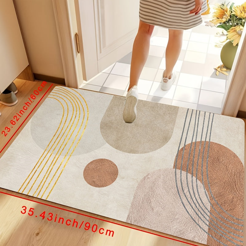 Sumptuous Anti-Slip Door Mat - Highly Absorbent, Plush Polyester Rug for Bathroom, Bedroom, Living Room & Entryway - Easy to Clean in Washing Machine.