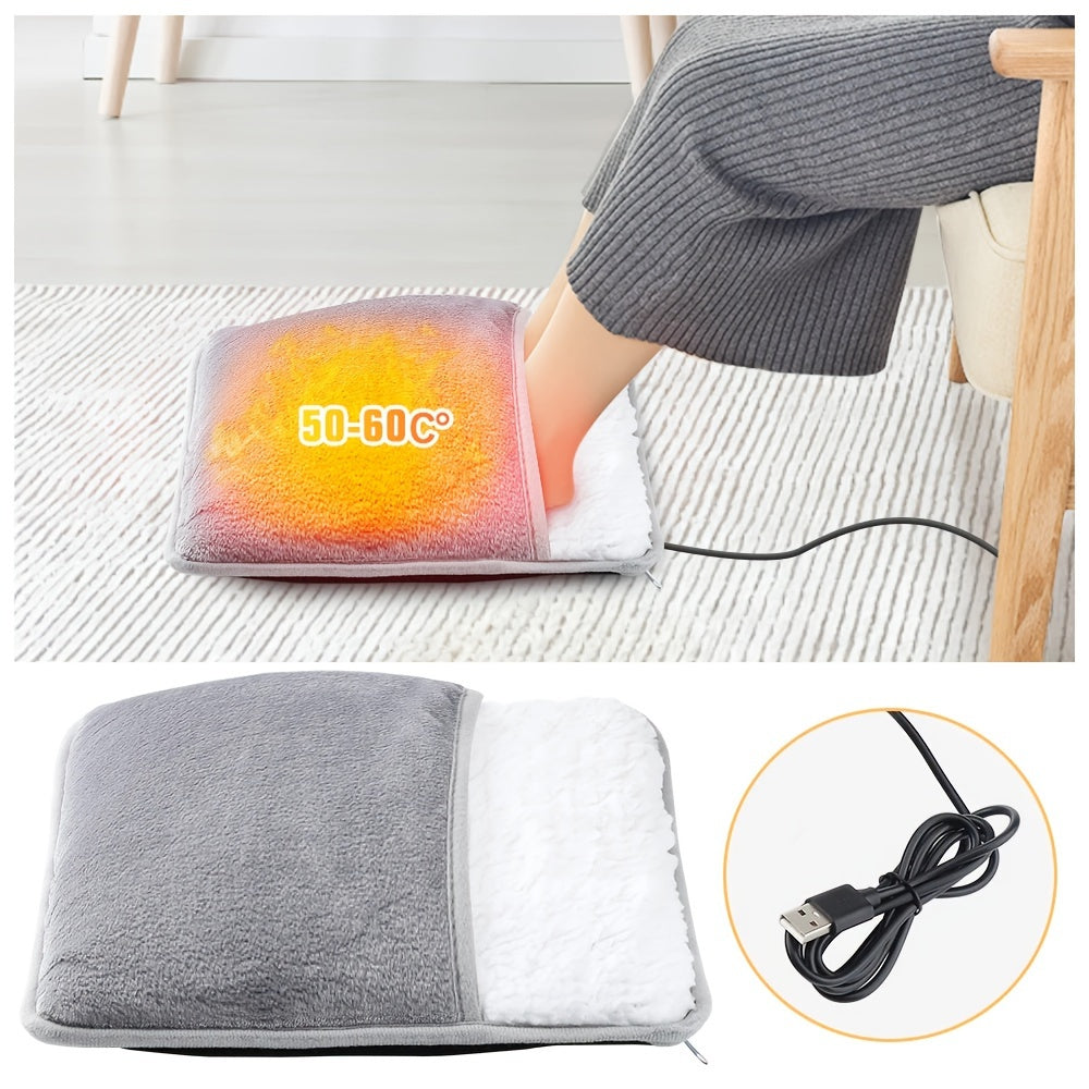 No need for batteries with this square foot heating pad, made of soft plush washable material and USB-powered for convenient portability. The 9W electric foot warmer is eco-friendly, using wheat straw material for added comfort and warmth.