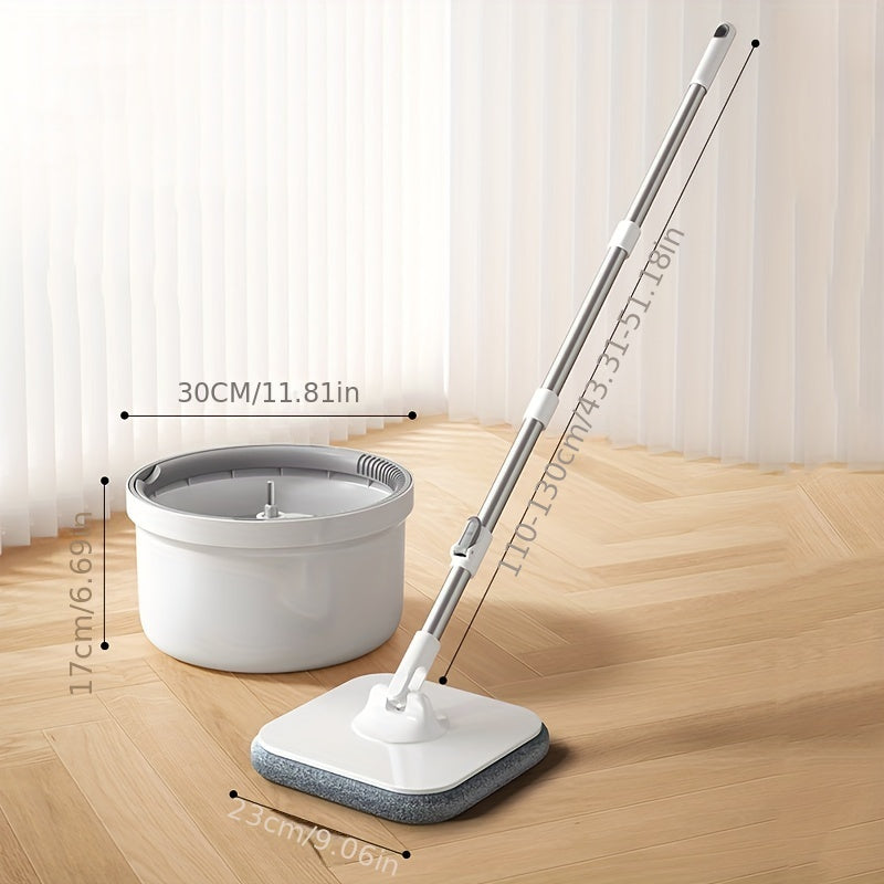 Oson tozalash tartibini osonlik bilan amalga oshiring, Easy-Clean Spin Mop & Bucket Set - oshxonalar, hammomlar va yashash xonalari uchun ideal bo'lgan qo'l bilan tozalashsiz yuvish.