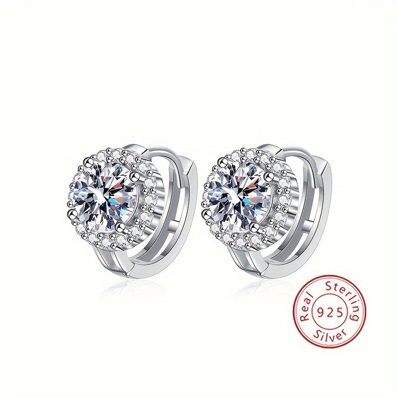 Celebrate Easter in style with these stunning moissanite earrings made from 925 sterling silver. Weighing 2.7g (0.095oz), these sparkling earrings are the perfect gift for any woman in your life.