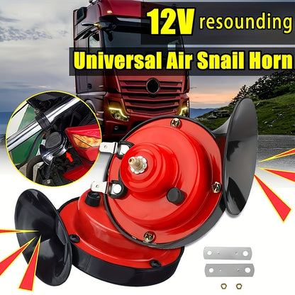 12V Air Snail Car Horn for Trucks, SUVs, RVs, Trains, and Boats, loud for camping and scaring away moose.