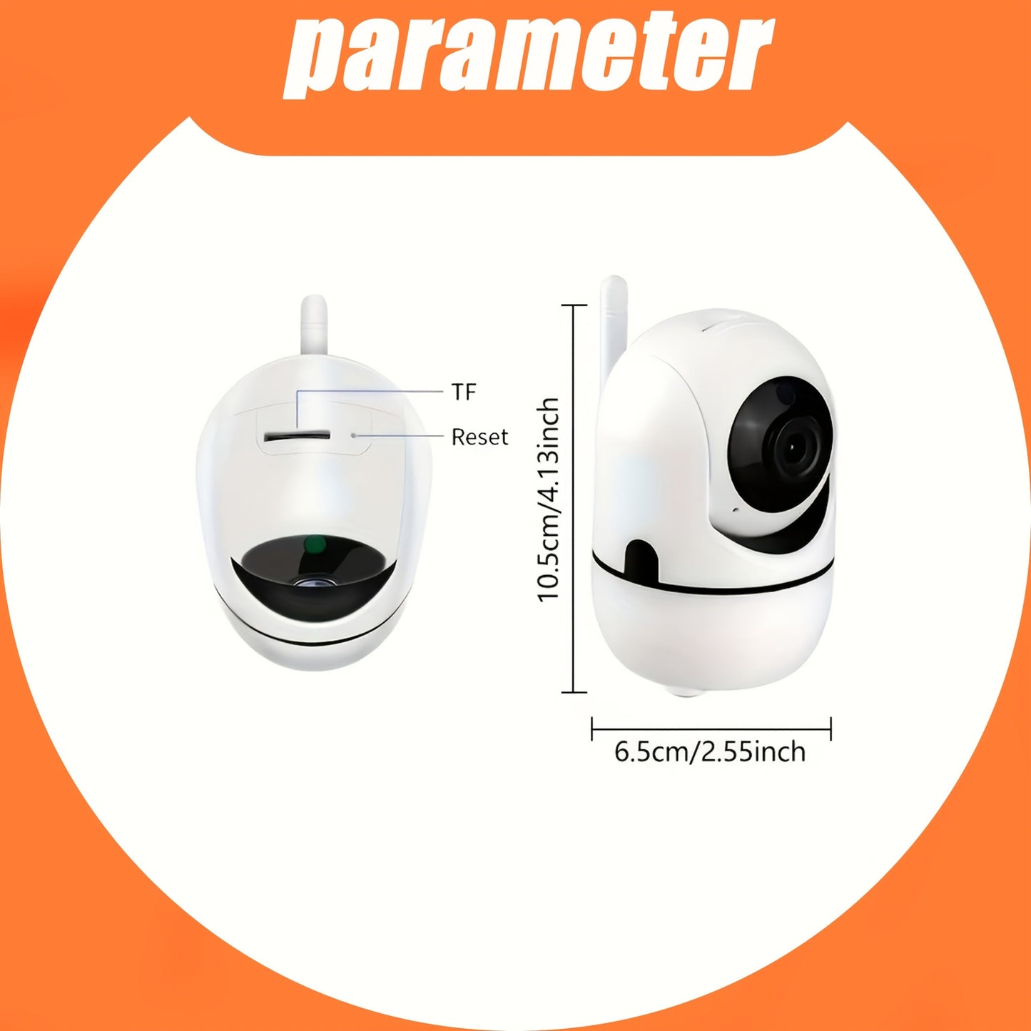 Wireless Security Camera with Night Vision & Two-Way Audio, 1080P HD - USB Powered, Simple Self-Adhesive Installation for Home Safety, Pet Monitoring. Does not Include Memory Card. Portable and Non-Waterproof for Youngsters.